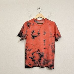 LULULEMON Mens Metal Vent Tech Short Sleeve Shirt 2.0 Marble Dye Autumn Red